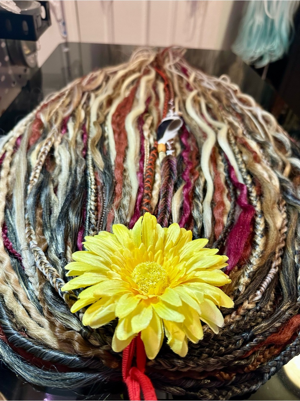 Full Viking Multicolor Boho Hair Dreadful Dreadlocks 70DE